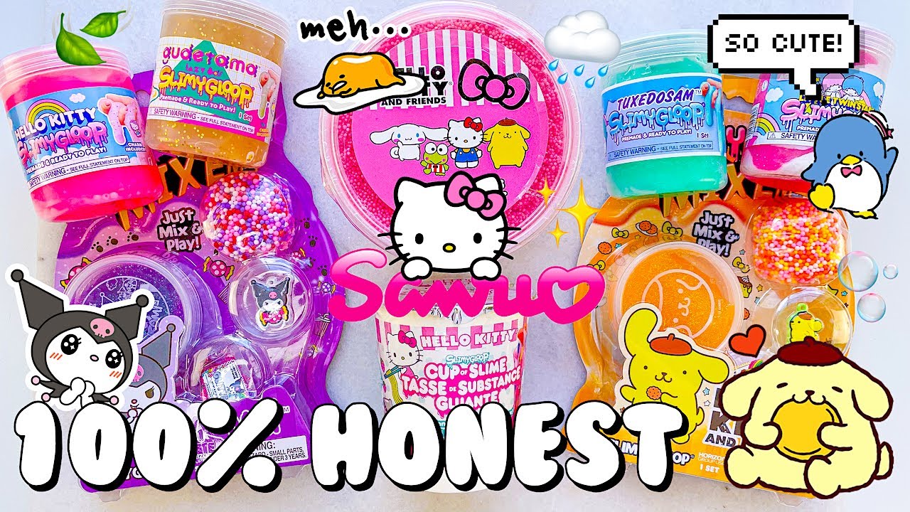 Sanrio Store Bought Slime Review Under $5 🎀✨ Five Below, Hobby Lobby, & Amazon