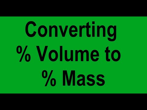 Percent by Volume Converted to Percent by Mass Example with 3 Gases