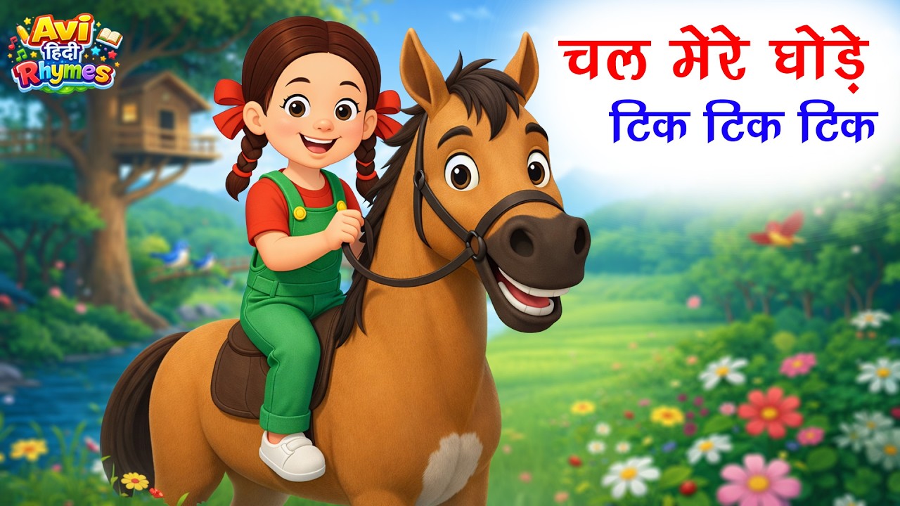 Chal Mere Ghode Tik Tik | चल मेरे घोड़े + Many More Popular Rhymes For Kids | Hindi Rhymes