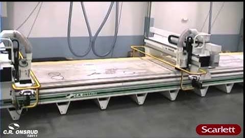 CNC machining center with Dual Gantry cronsrud  presented by scarlett inc