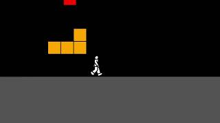 Guy runs from tetris 2d-loop