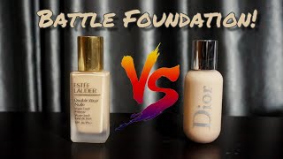 dior backstage foundation vs estee lauder double wear