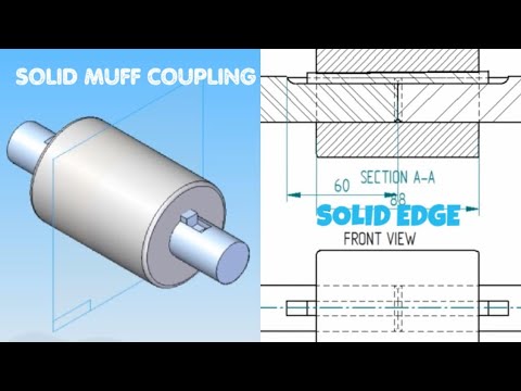 SOLID MUFF COUPLING | SOLID EDGE | LEARN AND DRAW