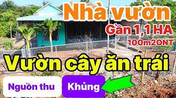 Nhà 🏡 Vườn - cây ăn trái ( sầu riêng - bưởi - chôm chôm ..) Hái ra tiền S1,1ha 100m2ONt sổ sẵn 2,3T