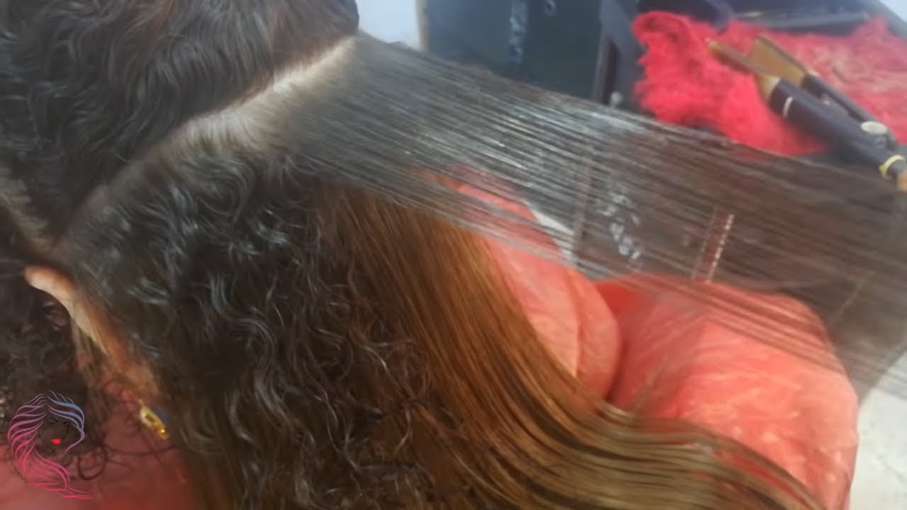 طريقة فرد الشعر المجعد بالبروتين