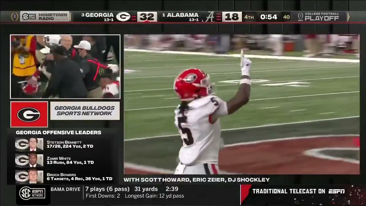 Georgia radio calls pick six interception to seal win vs Alabama