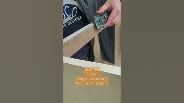 how to trim edge banding with hand plane