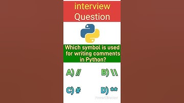 Which symbol is used for writing comments in Python? #shorts