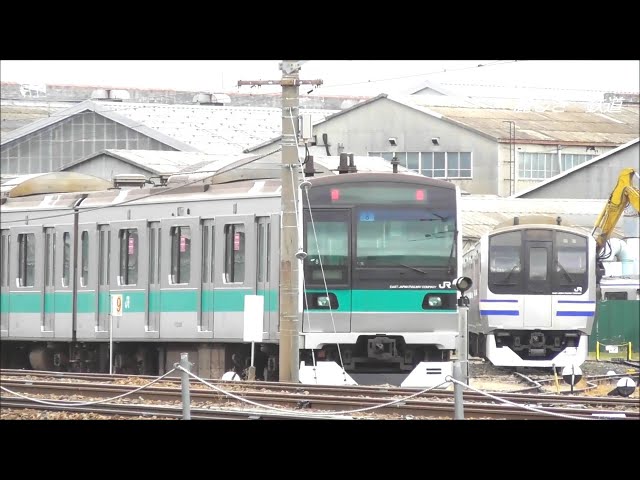 常磐緩行線 E233系2000番台8編成 ﾜﾝﾏﾝ化工事の為長総入場