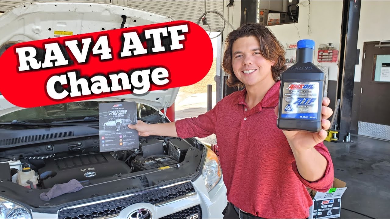 2011 Toyota RAV4 AMSOIL ATF Transmission Fluid Change - YouTube