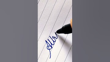 How to Draw a signature like a billionaire comment your name #Signature Style #caligraphy #shorts