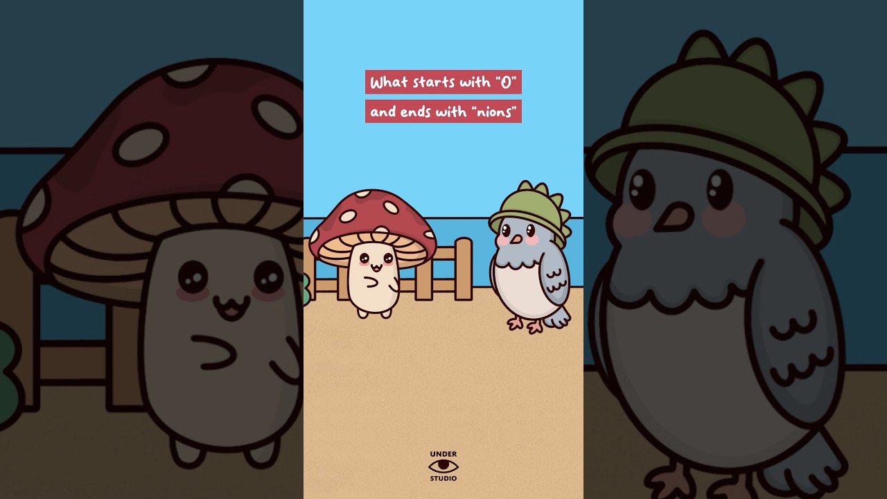 Trick Question 😏 Mushie & Birdie | Comedy Animation Meme | What Starts With O And Ends With Nions