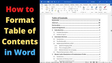 Format Table of Contents in Word | Change Font/Style of Ms Word
