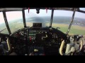 An-2 fast descent and landing cockpit view HD