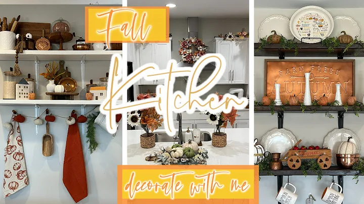 HOW TO DECORATE KITCHEN SHELVES FOR FALL | FALL KI...