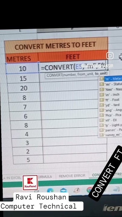 convert-metres-to-feet-in-ms-excel-excel-exceltips-computer