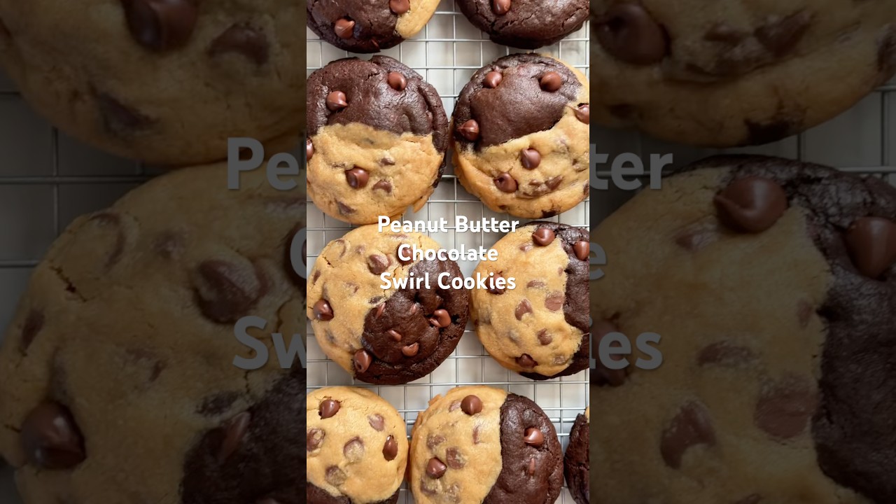 Soft-Baked Peanut Butter Chocolate Swirl Cookies