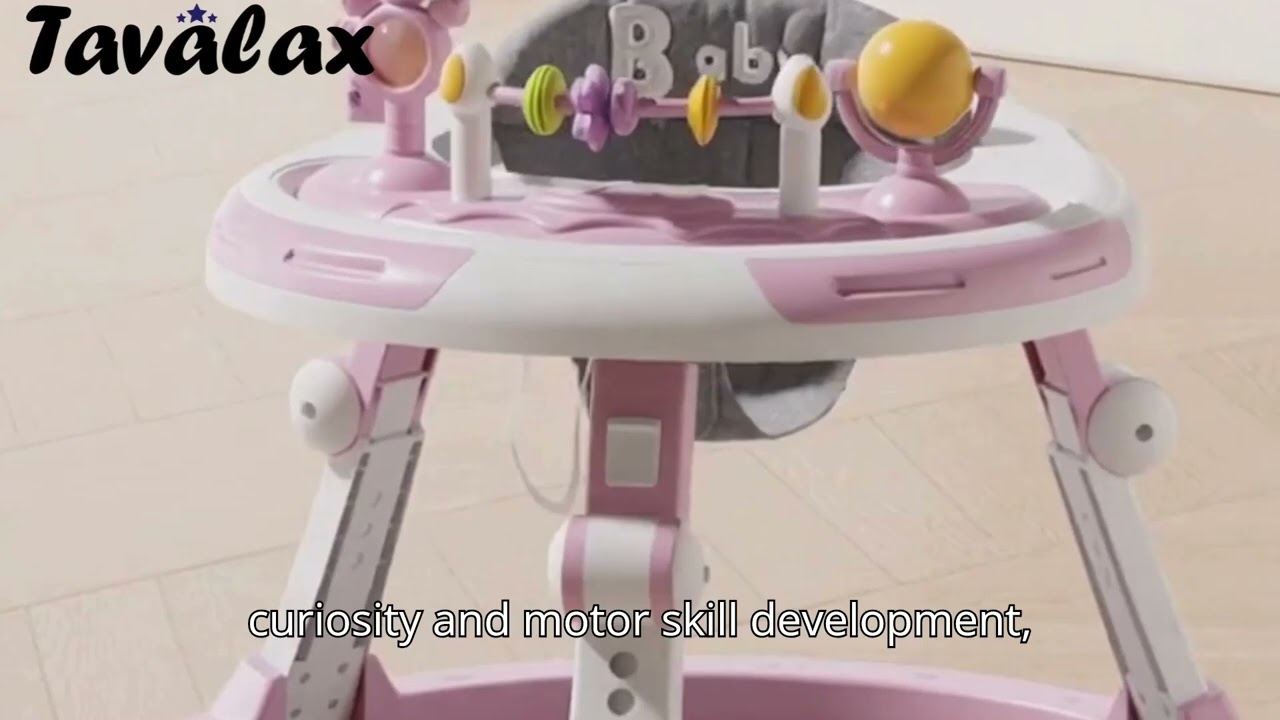 Tavalax Foldable Ergonomic Baby Walker with 360° Wheels and Activity Table  - 5897 EN