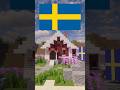 I built a SWEDISH HOUSE in Minecraft! #minecraftbuilding #minecraftshorts #sweden