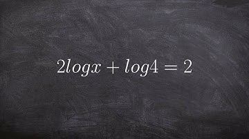 Learn to use the rules of logarithms to solve a logarithmic equation