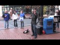 AMAZING Street Violinist Draws Audience - Halo Remix (beyonce)