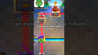 can evolution pekka + suspicious bush 3 crown 👑 #clashroyale