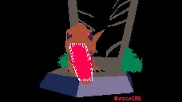 Jurassic Park making of timelapse in picoCAD