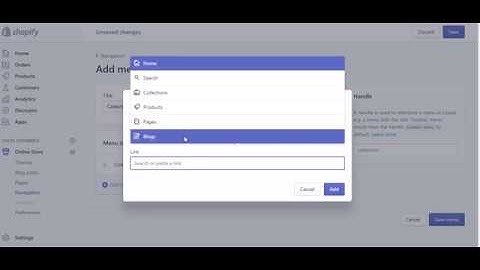 How to create drop-down/mega-menu with Shopify old navigation