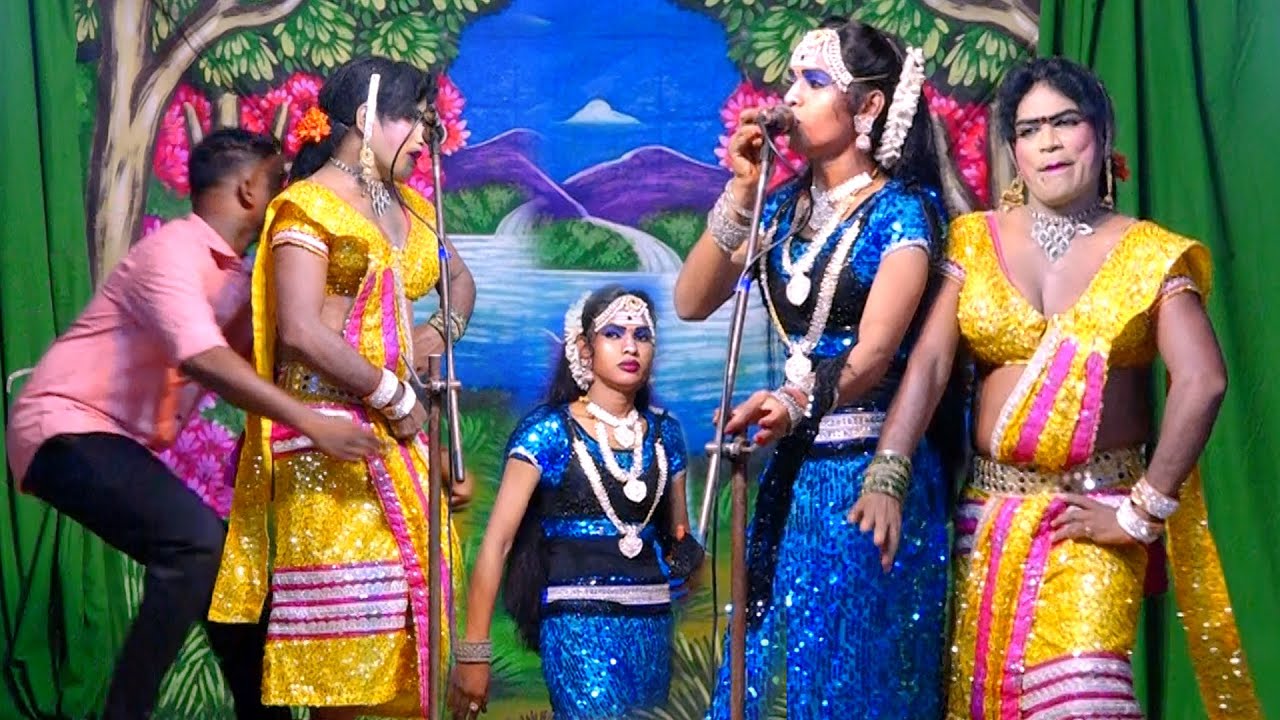 K தரணி ஸ்ரீ டான்ஸ், R T முத்துராஜா பபூன் || கண்டுப்பட்டி வள்ளி திருமணம் நாடகம்