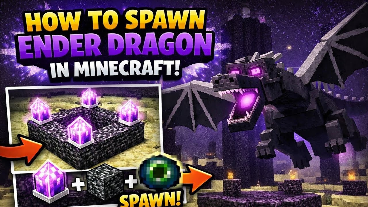 how to spawn ender dragon in minecraft 🔥 - YouTube
