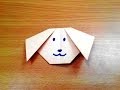 How to make an origami dog face step by step.