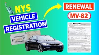 NY DMV MV82 Vehicle Registration Form (TLC Registration Renewal/Storage Removal)