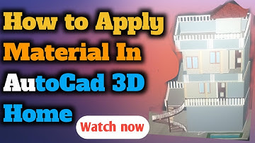 HOW TO APPLY MATIRIAL IN AutoCad 2022#  Apply Material on Building Wall  | AutoCAD 3D material