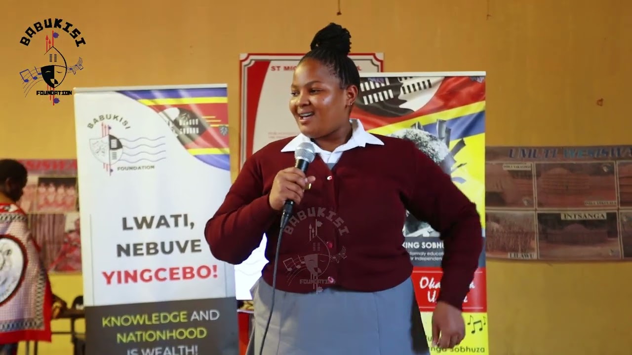 St Michael's High School Student Representative thanks Babukisi Foundation