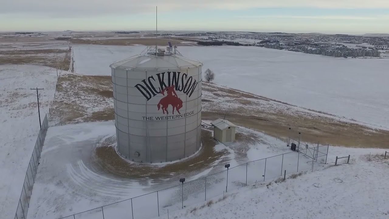 Dickinson, ND Water Tower Feb 2016 YouTube