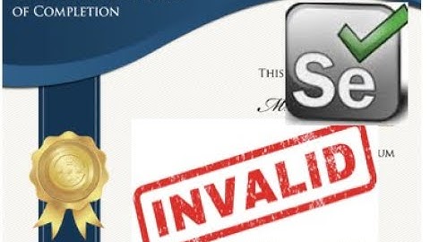 Do we need any Selenium Certification? Is this valid?  What about ISTQB?