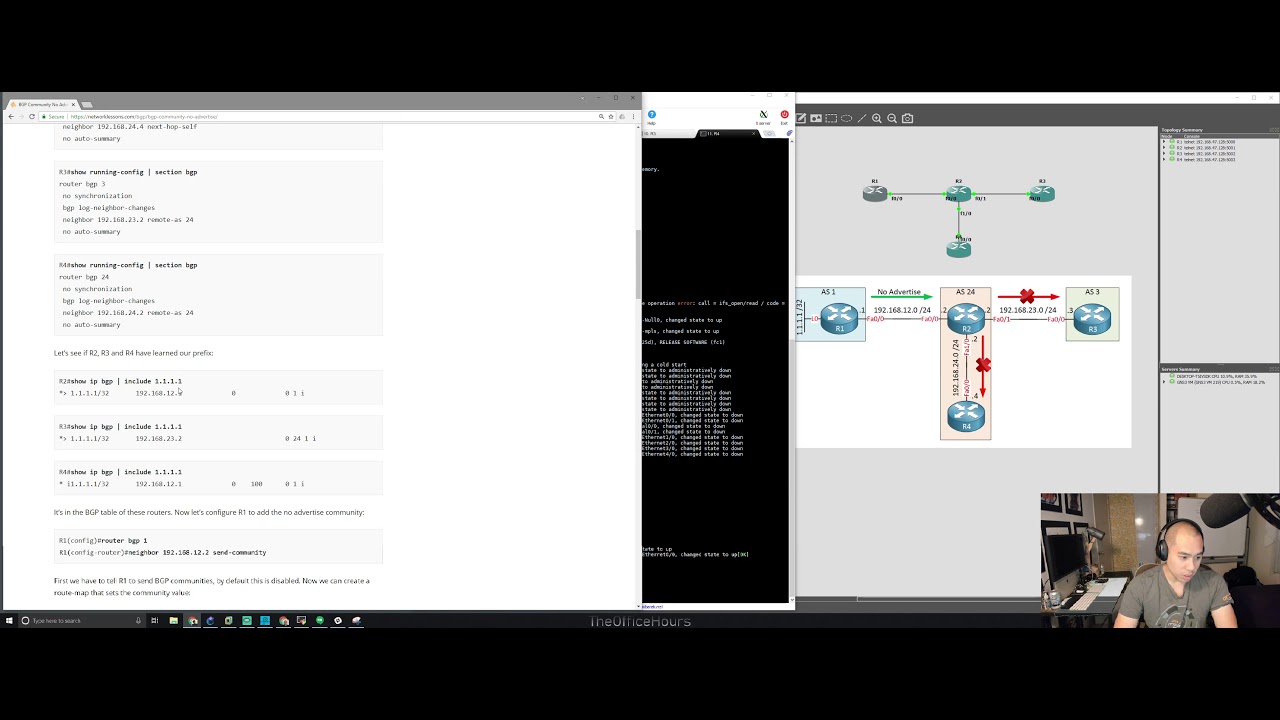 NetworkLessons | BGP Communities No Advertise