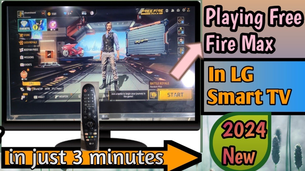 LG smart TV me Free Fire kaise khele (how to play free fire in lg smart tv) 2024 - YouTube