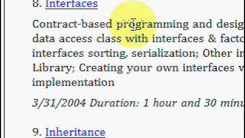 Interfaces Video Tutorial Interfaces