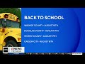 Back-to-school dates across the region
