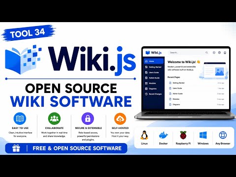 Tool 34 | Wiki.js: Open Source Wiki Software | Free & Open Source Software | Uplatz
