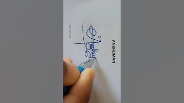 Anshuman name signature style