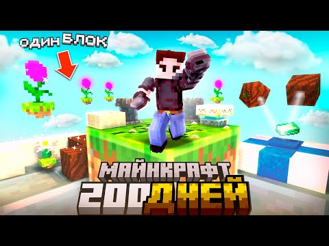 САМЫЙ ИМБОВЫЙ МЕЧ! Я ПРОЖИЛ 200 ДНЕЙ НА ОДНОМ БЛОКЕ С МИЛЛИОНОМ МОДОВ! ВЫЖИВАНИЕ В МАЙНКРАФТ. БЕБРОК