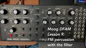 Moog DFAM percussion synthesizer tutorial Lesson 9: FM percussion with the filter