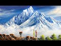 Mountain painting  nepali mountain painting tutorial  how to paint mountain  painting lesson