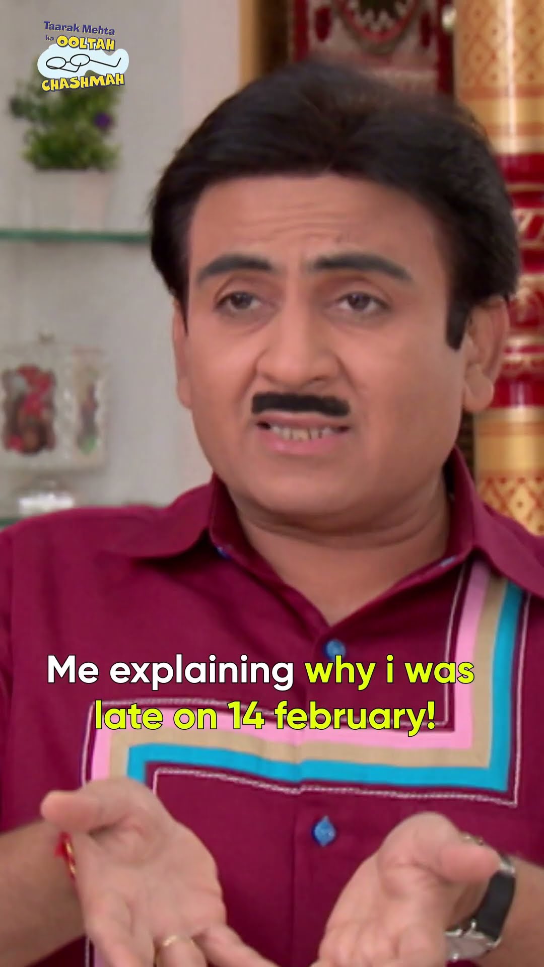 Reached late home on 14 february!#tmkoc #relatable #comedy  #funny #valentinesday #funnyvideo
