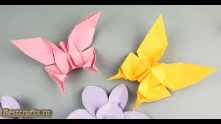 Бабочки Феникс из бумаги в технике оригами Бабочки Феникс из бумаги в технике оригами