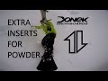 Donek snowboard with extra inserts for powder