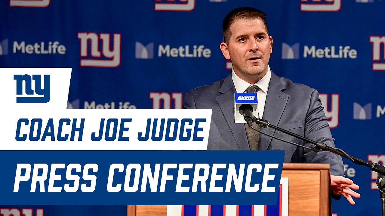 Giants Head Coach Joe Judge Introductory Press Conference New York Giants Youtube