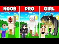 NOOB vs PRO vs GIRL FRIEND SCP Minecraft House Battle! (SCP-096, SCP-173, SCP-682 BUILD CHALLENGE)